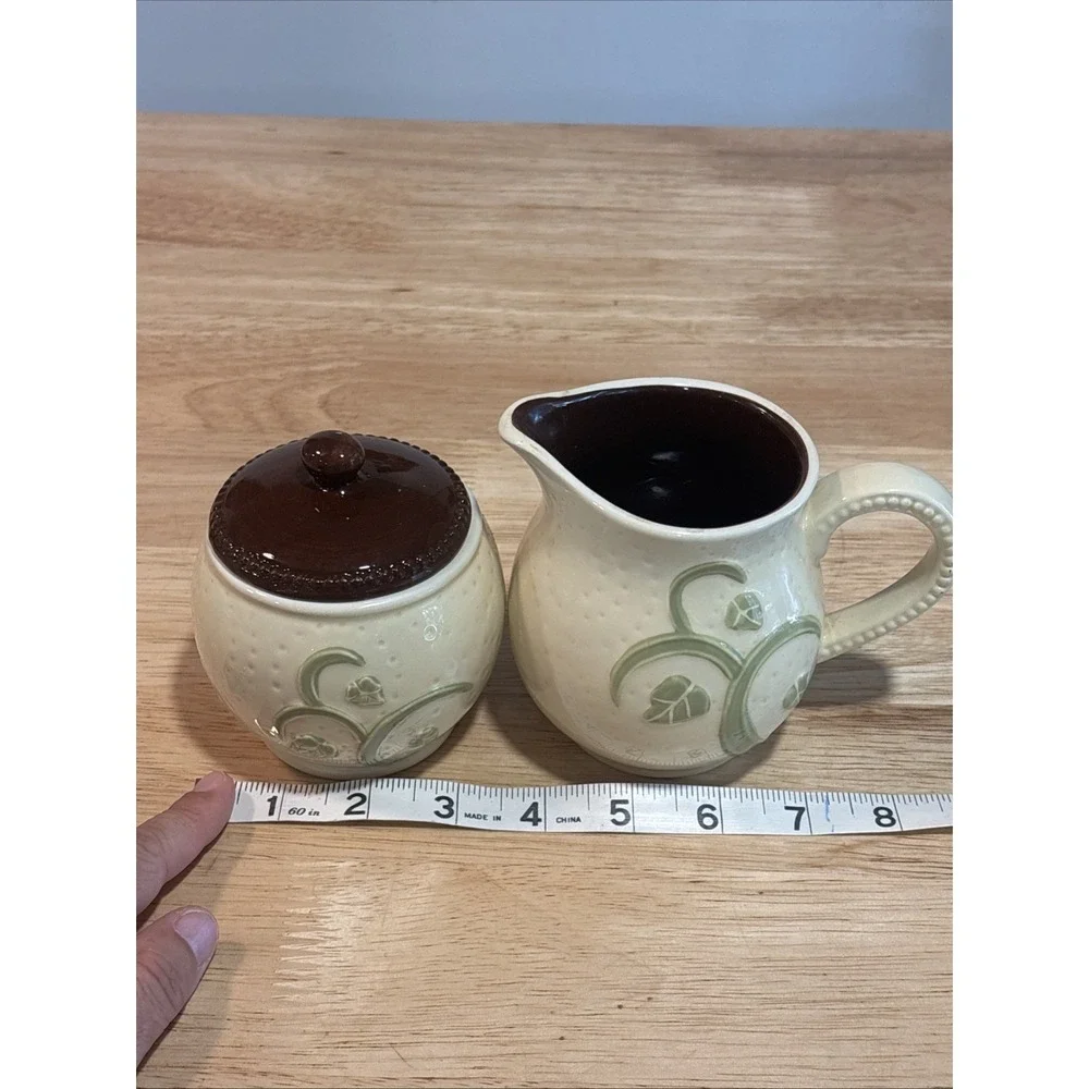 Vintage Sugar & Creamer Ceramic Set, 2008 Pavilion Gift Co., Shared Blessings